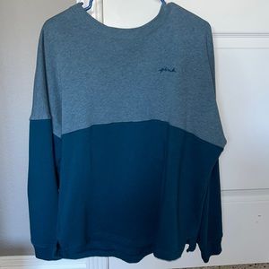 PINK crewneck sweatshirt, teal ombré color, size medium, never worn.